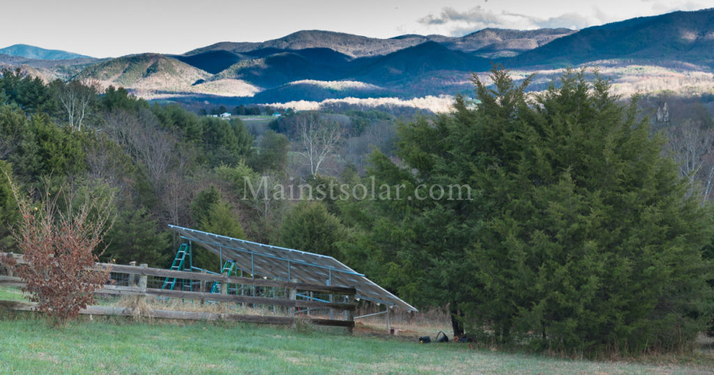 ground mounted solar array mountains Virginia