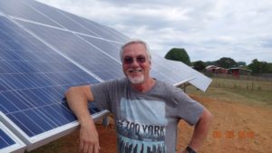 Steve Thomas with his solar panels