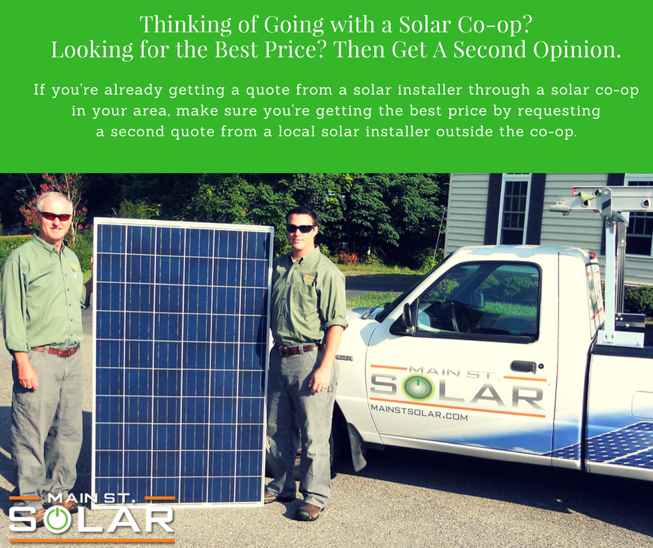 Get a second opinion on solar co-ops